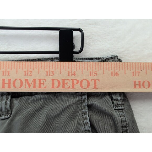 American Eagle Flex Cargo Pants Mens 32x34 Green Slim Straight With Ankle Ties - Picture 9 of 16